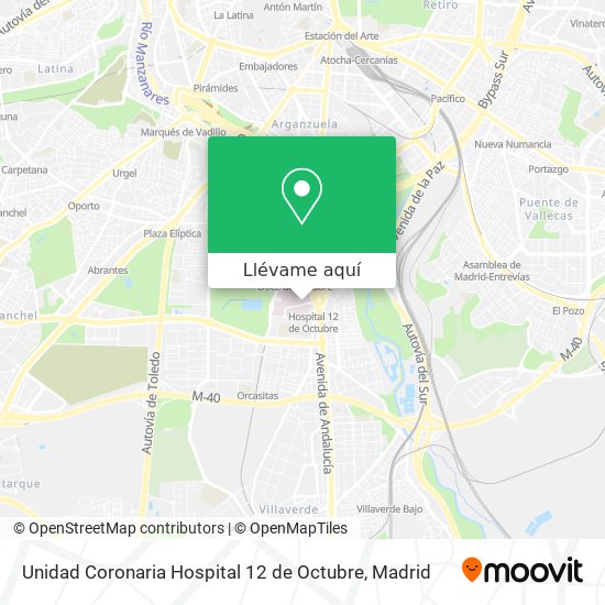 Mapa Unidad Coronaria Hospital 12 de Octubre