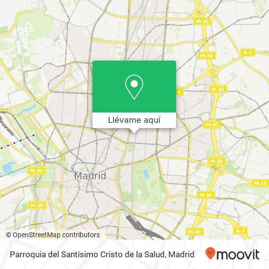 Mapa Parroquia del Santísimo Cristo de la Salud