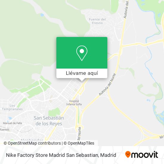 Cómo llegar a Nike Factory Store Madrid San Sebastian en Sebastián De Los Reyes en Autobús, Metro o Tren?