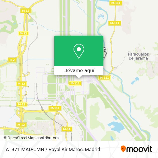 Mapa AT971 MAD-CMN / Royal Air Maroc