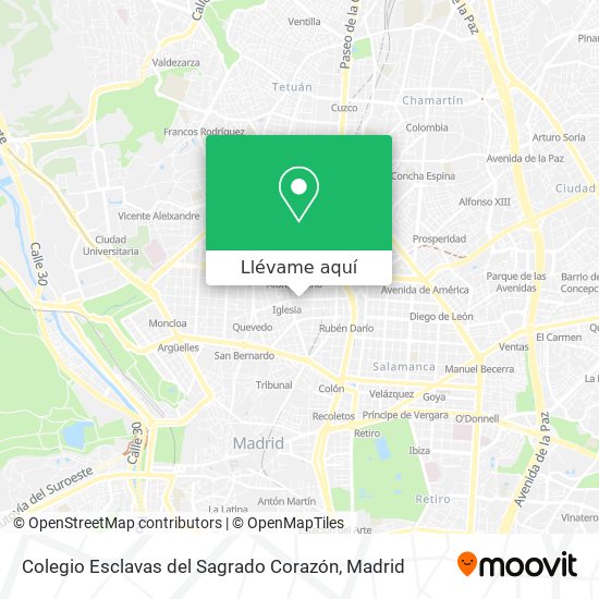 Mapa Colegio Esclavas del Sagrado Corazón