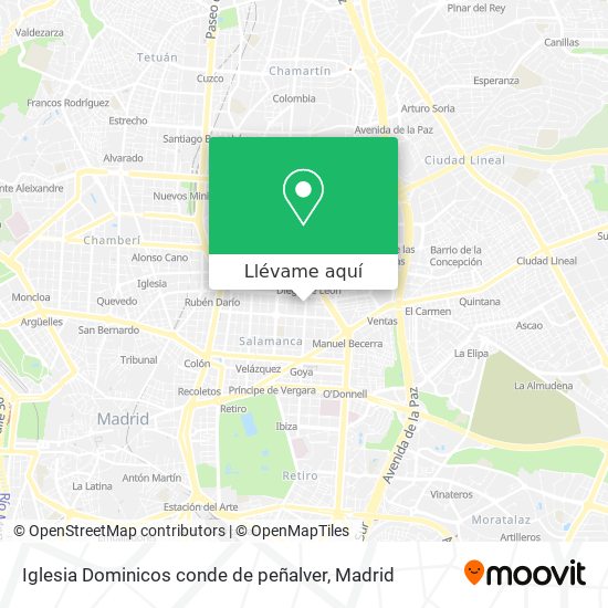 Mapa Iglesia Dominicos conde de peñalver