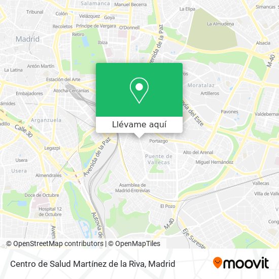 Mapa Centro de Salud Martínez de la Riva