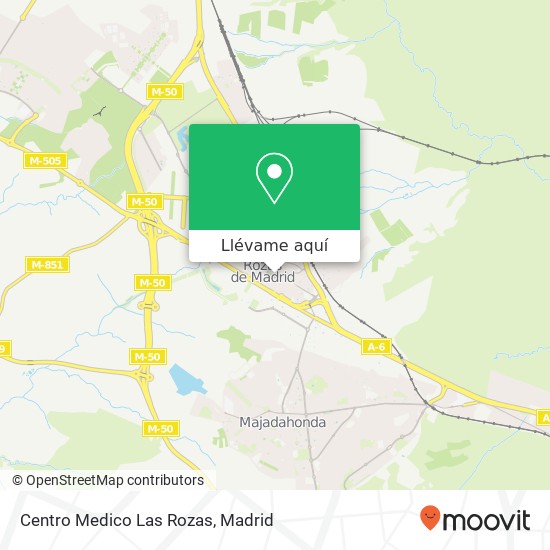 Mapa Centro Medico Las Rozas