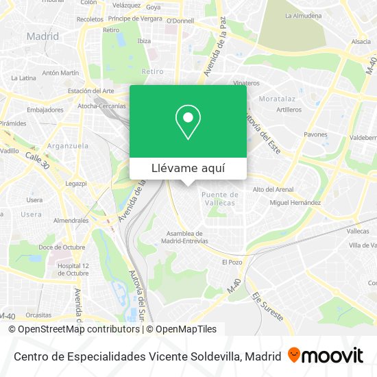 Mapa Centro de Especialidades Vicente Soldevilla