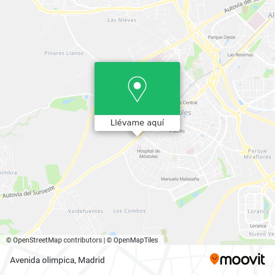 Mapa Avenida olimpica