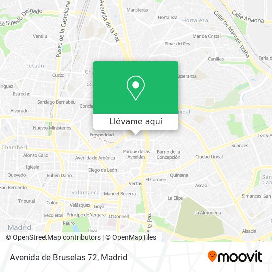Mapa Avenida de Bruselas 72