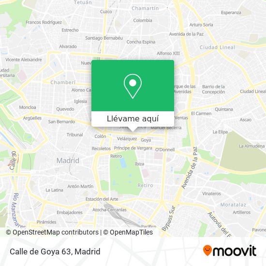 Mapa Calle de Goya 63