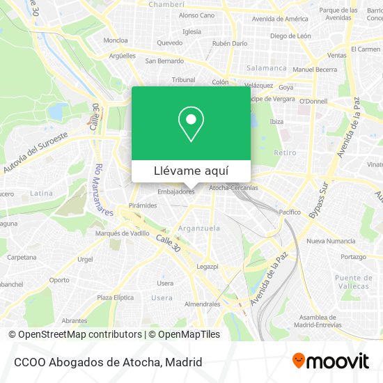 Mapa CCOO Abogados de Atocha