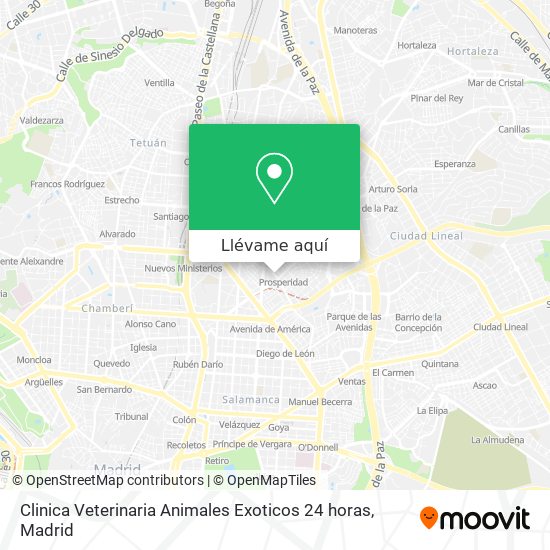 Mapa Clinica Veterinaria Animales Exoticos 24 horas