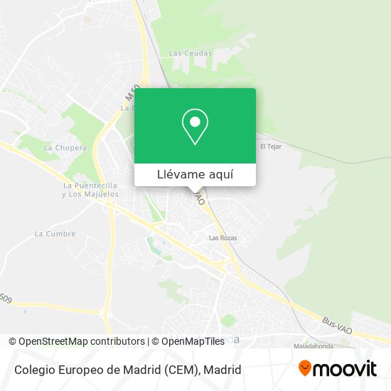 Mapa Colegio Europeo de Madrid (CEM)