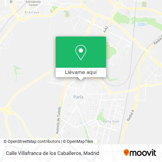 Mapa Calle Villafranca de los Caballeros