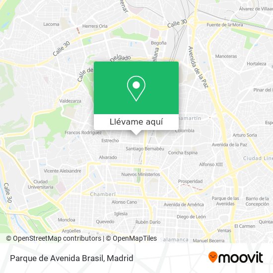 Mapa Parque de Avenida Brasil