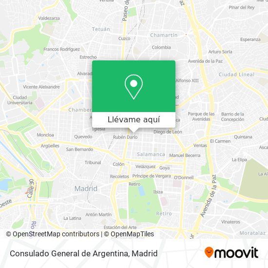 Mapa Consulado General de Argentina