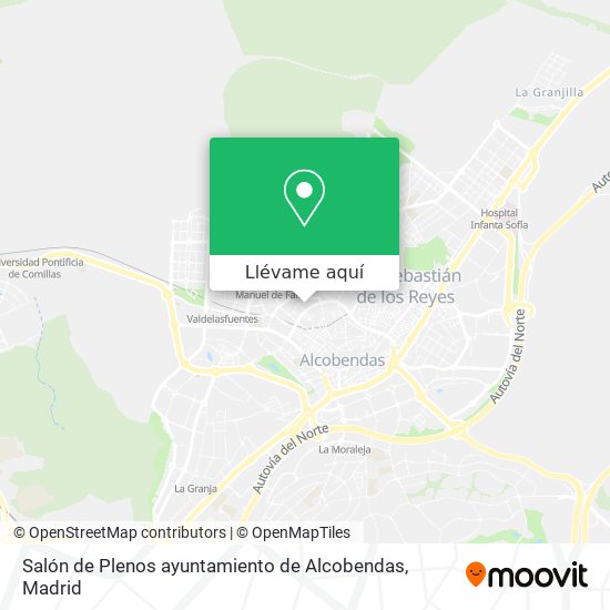 Mapa Salón de Plenos ayuntamiento de Alcobendas