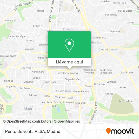 Mapa Punto de venta ALSA