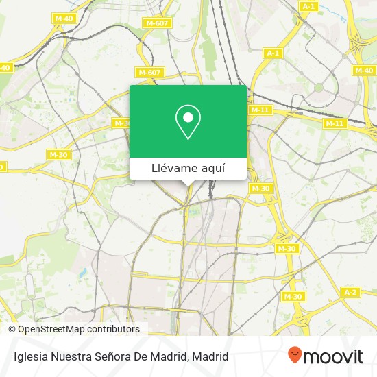 Mapa Iglesia Nuestra Señora De Madrid