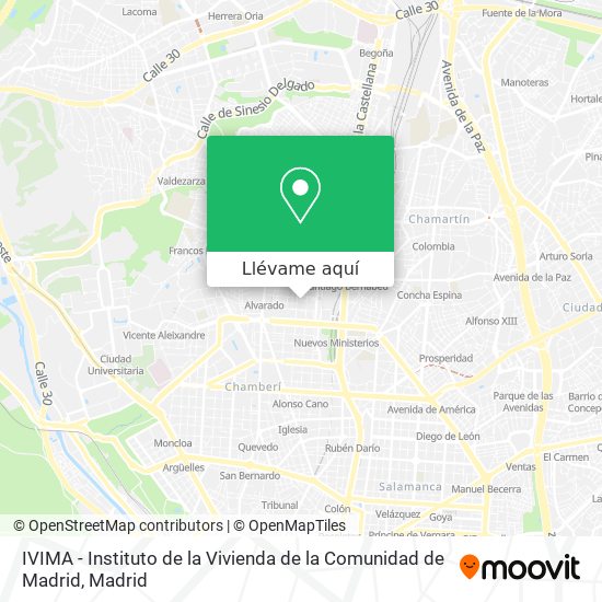 Mapa IVIMA - Instituto de la Vivienda de la Comunidad de Madrid