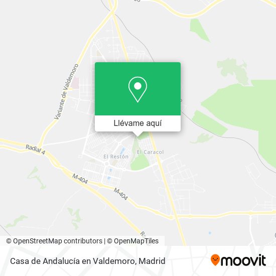 Mapa Casa de Andalucía en Valdemoro