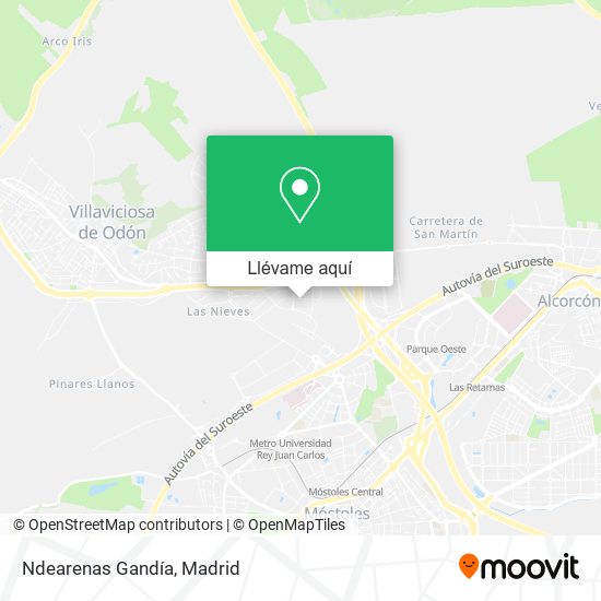Mapa Ndearenas Gandía