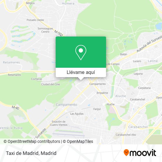 Mapa Taxi de Madrid