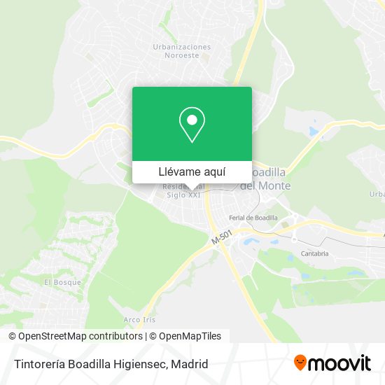 Mapa Tintorería Boadilla Higiensec