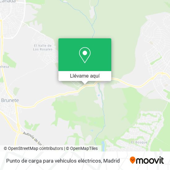 Mapa Punto de carga para vehículos eléctricos