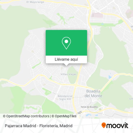 Mapa Pajarraca Madrid - Floristería