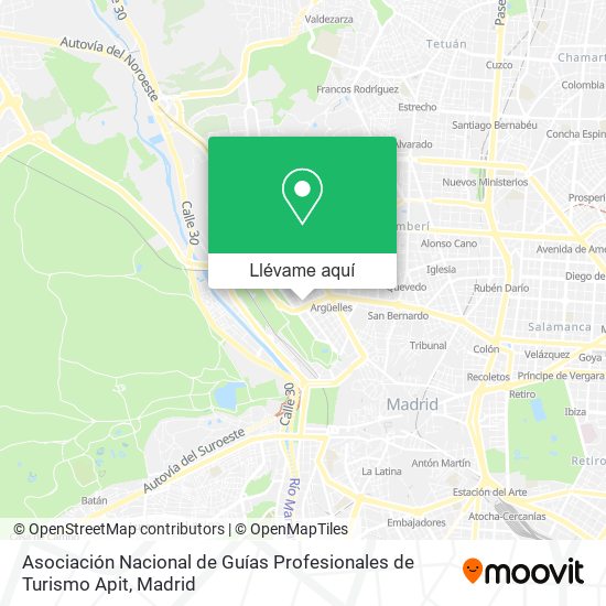 Mapa Asociación Nacional de Guías Profesionales de Turismo Apit