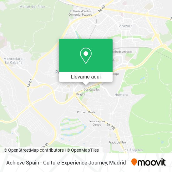 Mapa Achieve Spain - Culture Experience Journey