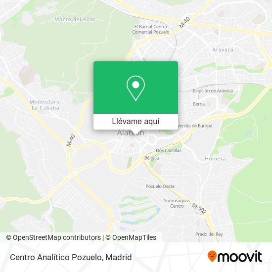 Mapa Centro Analítico Pozuelo