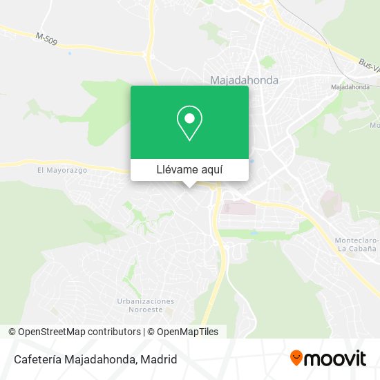 Mapa Cafetería Majadahonda