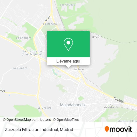 Mapa Zarzuela Filtración Industrial