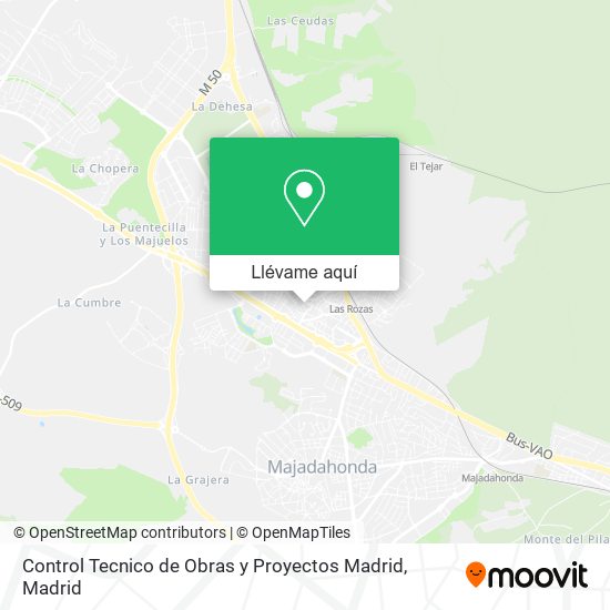 Mapa Control Tecnico de Obras y Proyectos Madrid