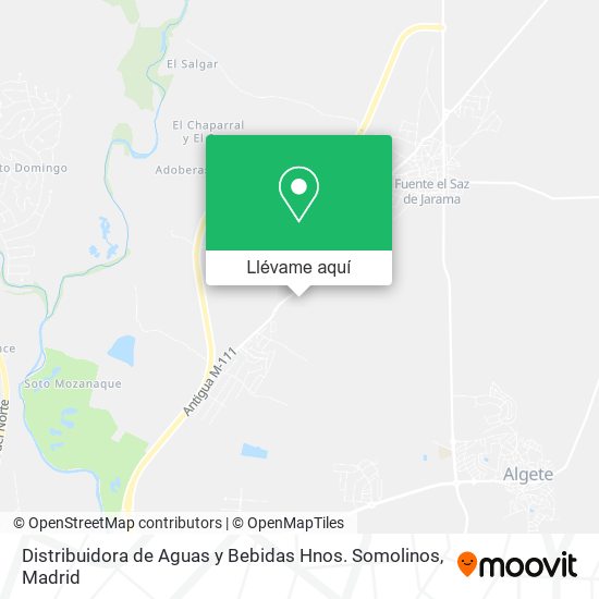 Mapa Distribuidora de Aguas y Bebidas Hnos. Somolinos