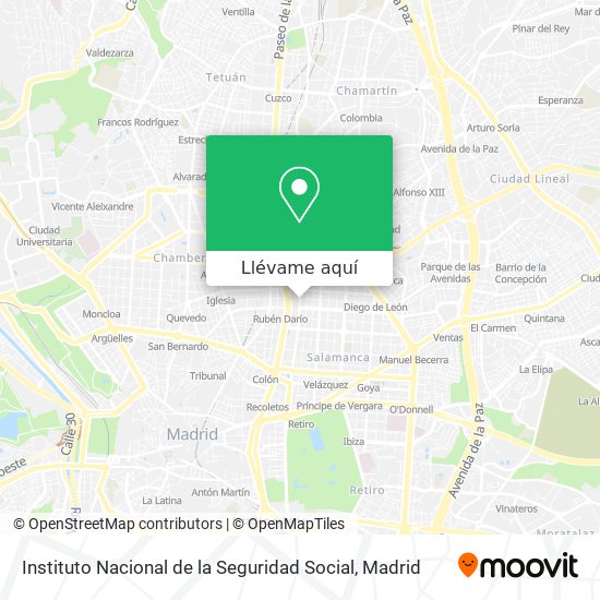 Mapa Instituto Nacional de la Seguridad Social