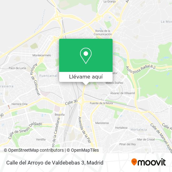 Mapa Calle del Arroyo de Valdebebas 3