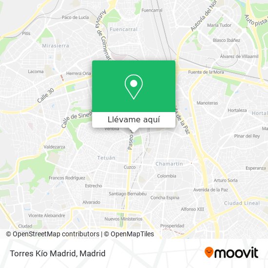 Mapa Torres Kío Madrid