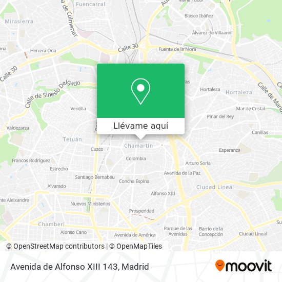 Mapa Avenida de Alfonso XIII 143