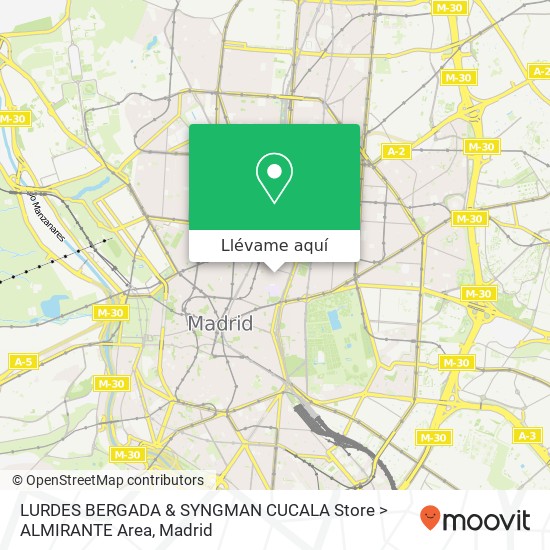 Mapa LURDES BERGADA & SYNGMAN CUCALA Store > ALMIRANTE Area