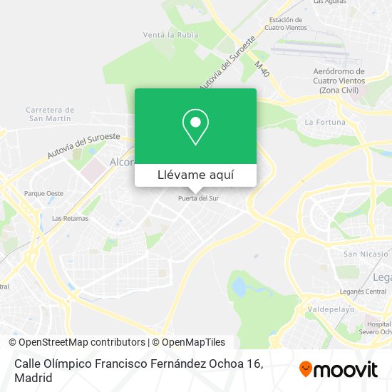 Mapa Calle Olímpico Francisco Fernández Ochoa 16
