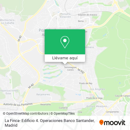 Mapa La Finca- Edificio 4. Operaciones Banco Santander
