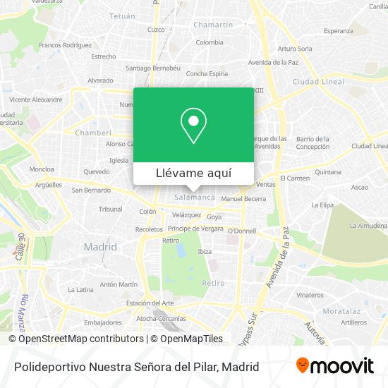 Mapa Polideportivo Nuestra Señora del Pilar