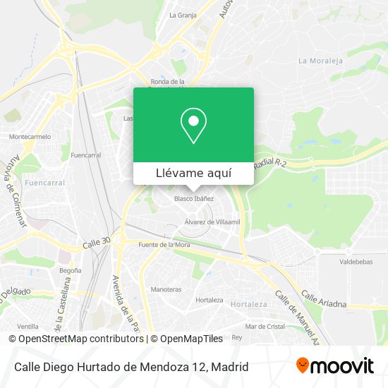 Mapa Calle Diego Hurtado de Mendoza 12