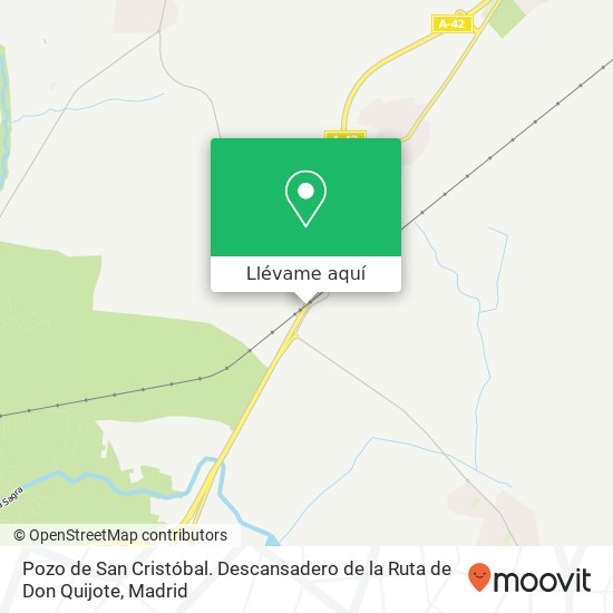 Mapa Pozo de San Cristóbal. Descansadero de la Ruta de Don Quijote