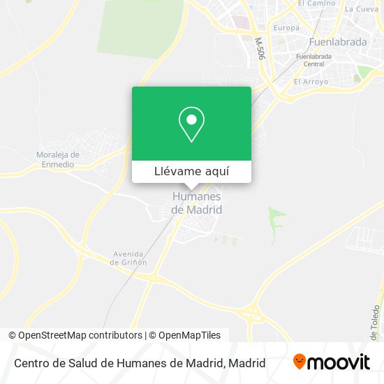 Mapa Centro de Salud de Humanes de Madrid