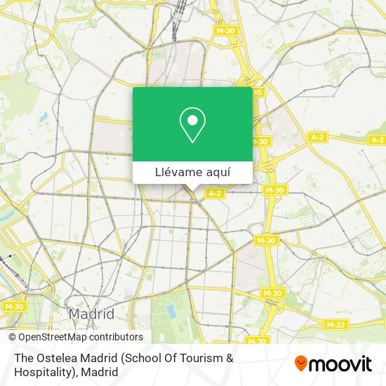 Mapa The Ostelea Madrid (School Of Tourism & Hospitality)