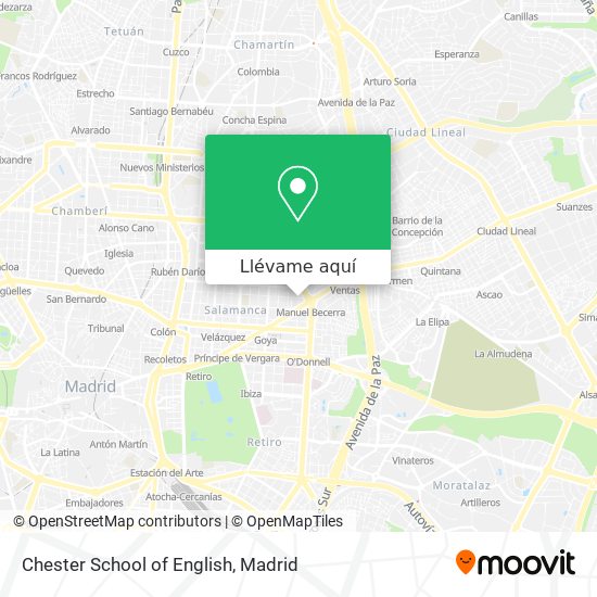 Mapa Chester School of English