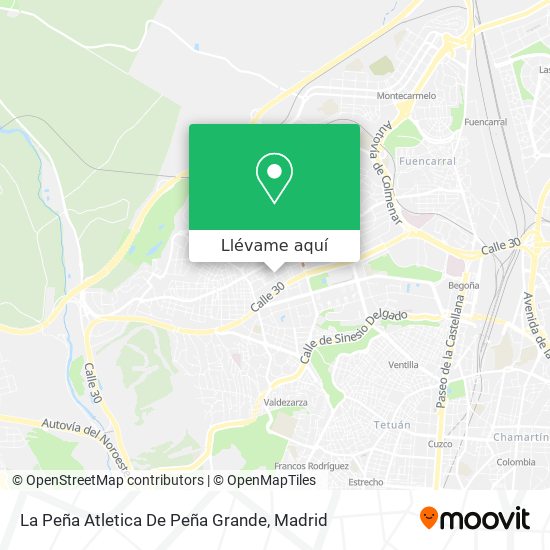 Mapa La Peña Atletica De Peña Grande