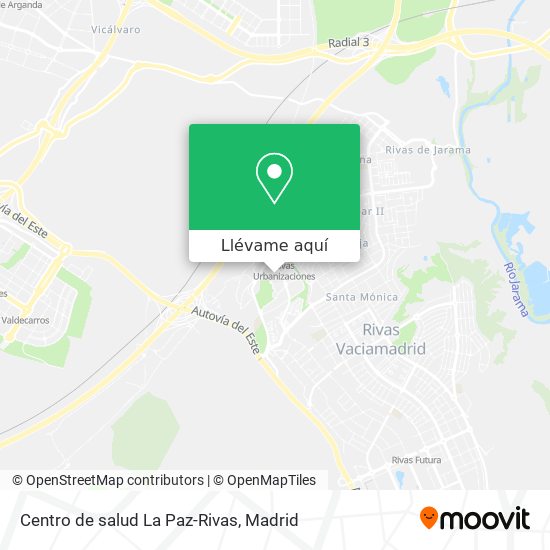 Mapa Centro de salud La Paz-Rivas